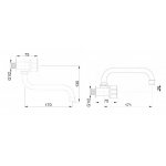 Bateria kran zawór z ruchomą wylewką