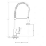 Bateria kuchenna stojąca Zegor SAP4-G090 chrom z wyciąganą wylewką