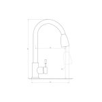 Bateria kuchenna stojąca Zegor SAP4-H090 inox z wyciąganą wylewką