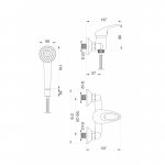 Bateria natryskowa ścienna JOWISZ