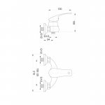 Bateria natryskowa ścienna VENA