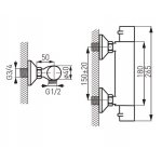 Bateria termostatyczna natryskowa Varese 