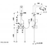 Bateria Salto bezdotykowa umywalkowa stojąca z mieszaczem 592-210-00