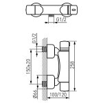 Bateria termostatyczna natryskowa bez natrysku