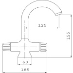 Bateria termostatyczna umywalkowa stojąca