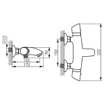Bateria termostatyczna wannowa Metalia 57