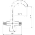Bateria termostatyczna zlewozmywakowa stojąca