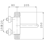 Bateria termostatyczna zlewozmywakowa ścienna