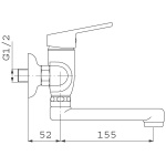 Bateria umywalkowa ścienna Smile