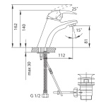 Bateria umywalkowa stojąca  Ancona