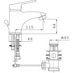 Bateria umywalkowa stojąca Smile