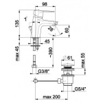 Bateria umywalkowa stojąca German 4512-815-00