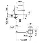 Bateria umywalkowa stojąca Granat 5522-815-00