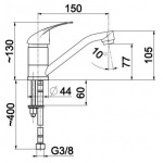 Bateria umywalkowa stojąca Jaspis z ruchomą wylewką KFA 542-915-00