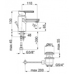 Bateria umywalkowa stojąca Selen 4412-815-00