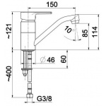Bateria umywalkowa stojąca Selen z ruchomą wylewką 4412-915-00