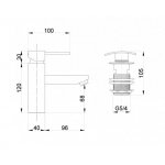 Bateria umywalkowa stojąca CARO