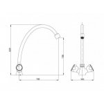 Bateria umywalkowa stojąca Hydroland STANDARD