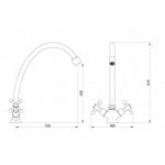 Bateria umywalkowa stojąca Hydroland RETRO