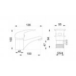 Bateria umywalkowa stojąca JOKER