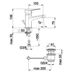 Bateria umywalkowa stojąca Leonit 5312-815-00