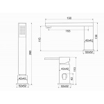 Bateria wannowa 3-otworowa CARO