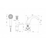 Bateria wannowa 3-otworowa VENA