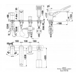 Bateria wannowa 4-tworowa MOKAIT KFA 5535-210-00