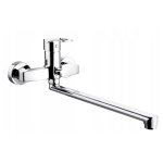 Bateria wannowa z ruchomą wylewką i zaworem zmywarki pralki