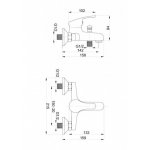 Bateria wannowa ścienna JOKER