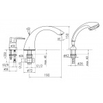 Bateria wannowa stojąca Kwarc 4205-210-00