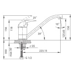 Bateria zlewozmywakowa stojąca Ancona
