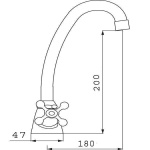 Bateria zlewozmywakowa stojąca Retro