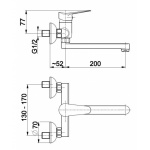 Bateria zlewozmywakowa ścienna Leonit 5310-910-00