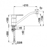 Bateria zlewozmywakowa stojąca Mohit z ruchomą wylewką 5913-915-00