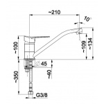Bateria zlewozmywakowa stojąca Leonit z ruchomą wylewką 5313-915-00