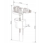 Cersanit zawór napełniający podtynk Astra k99-0147