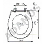 Deska sedesowa A60 AlcaPlast TWARDA - ANTYBAKTERYJNA [09]