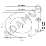 Deska sedesowa BADI Inter-Sano BIAŁA TWARDA [05]