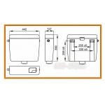 Dolnopłuk z klawiszem START STOP Dual 3/6L (A93 3/8 ")
