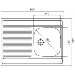 Franke DARIA 711 T 80 x 60 jednokomorowy uniwersalny