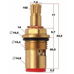 Pokrętła + głowice ceramiczne 3/8" do ogrzewaczy komplet
