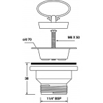 Gniazdo umywalkowe McAlpine HC15B