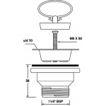 Gniazdo umywalkowe McAlpine 255 CB