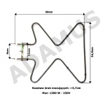 Grzałka piekarnika Amica mocno wcięta 1300W  14051