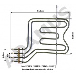 Grzałka piekarnika Amica Mastercook 2700W  kod: 14319
