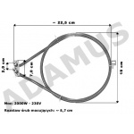Grzałka termoobiegu Amica Mastercook 2000W  kod: 14072