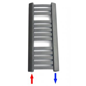 Grzejnik łazienkowy dolnozasilany typ GŁPA antracyt <br>- wymiar 350x900 mm