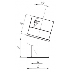 Kolano nierdzewne 15st SX-TD...K15