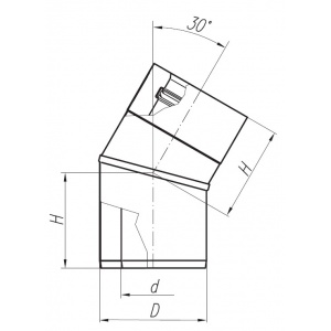 Kolano nierdzewne 30st SX-TD...K30